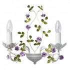 Applique murale blanche flora 2 ampoules 23 cm