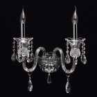 Applique murale chromée crystal 2 ampoules 22 cm