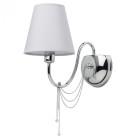 Applique murale chromée elegance 1 ampoule 27 cm
