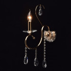 Applique murale dorée crystal 1 ampoule 27 cm