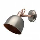 Applique murale grise industrial 1 ampoule 22 cm