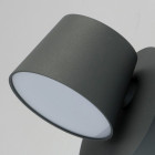 Applique murale grise techno 1 ampoule 12 cm