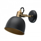 Applique murale laiton industrial 1 ampoule 22 cm