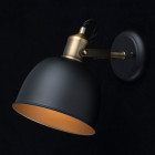 Applique murale laiton industrial 1 ampoule 22 cm