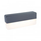 Applique murale led 12 watt 230v droite ip65 - couleur - blanc chaud 3000°k, finition - gris anthracite