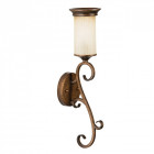 Applique murale marron country 1 ampoule 16 cm