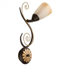 Applique murale marron country 1 ampoule 21 cm