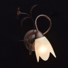 Applique murale marron country 1 ampoule 27 cm