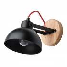 Applique murale noire megapolis 1 ampoule 24 cm