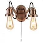 Applique olivia, cuivre, 2 ampoules