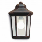 Applique perseo, aluminium et verre, marron