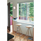 Applique / plafonnier 40w rondo, acier brossé