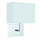 Applique wall, en chrome avec abat-jour blanc