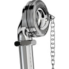 Bonde de baignoire cw4 a bouchon et chainette chr