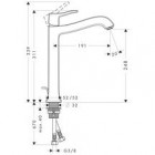 Metris classic 250 mitigeur lavabo surélevé chromé