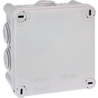 Boîte de dérivation 100x100x60 Sum'ohm étanche 7 embouts Gris avec couvercle 1/4tour - EUROHM - 50004