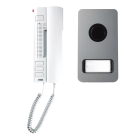 Kit portier audio Utopia Mikra platine aluminium 2 fils, pose en saillie - URMET YOKIS - 1722/31