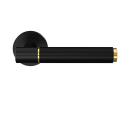 Poignée de porte Studio Select ER90B1 OS 83 sur rosace 3 pièces ronde - Bec de cane - Cosmos noir - C. 7 mm - KARCHER DESIGN - ER90B1 0S 83