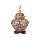 Lampe butterflies, porcelaine de kutani (sans abat-jour)