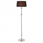 Lampadaire polina, nickel et cristal, abat-jour noir