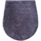 Tapis de salle de bain carmen gris housse pour abattant wc 47 x 50 cm