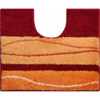 Tapis de salle de bain orly orange contour wc 50 x 60 cm