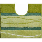 Tapis de salle de bain orly vert contour wc 50 x 60 cm