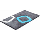Tapis de salle de bain arolo turqoise 70 x 120 cm