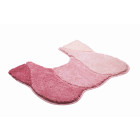 Tapis de salle de bain curts rose contour wc 50 x 60 cm