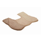 Tapis de salle de bain curts beige contour wc 50 x 60 cm