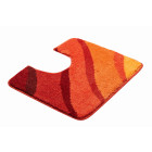 Tapis de salle de bain duna orange contour wc 50 x 60 cm