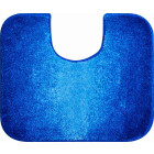 Tapis de salle de bain moon bleu contour wc 50 x 60 cm
