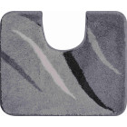 Tapis de salle de bain wings gris contour wc 50 x 60 cm