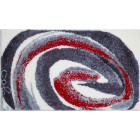 Tapis de salle de bain colani 42 gris / rouge 70 x 120 cm
