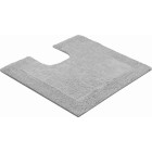 Tapis de salle de bain luxor gris contour wc 60 x 60 cm