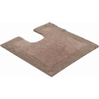 Tapis de salle de bain luxor beige contour wc 60 x 60 cm