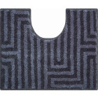 Tapis de salle de bain aruba anthracite contour wc 50 x 60 cm
