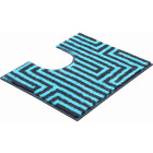 Tapis de salle de bain aruba bleu contour wc 50 x 60 cm