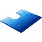 Tapis de salle de bain rialto bleu contour wc 50 x 60 cm