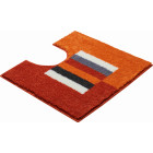 Tapis de salle de bain capricio orange contour wc 55 x 60 cm