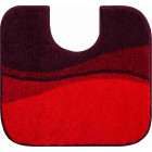 Tapis de salle de bain flash rubis contour wc 55 x 60 cm