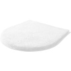 Tapis de salle de bain lex blanc housse pour abattant 47 x 50 cm