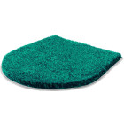 Tapis de salle de bain lex turquoise housse pour abattant wc 47 x 50 cm