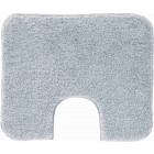 Tapis de salle de bain lex argent contour wc 50 x 60 cm