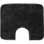 Tapis de salle de bain lex anthracite contour wc 50 x 60 cm
