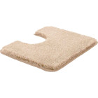 Tapis de salle de bain lex beige contour wc 50 x 60 cm