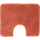 Tapis de salle de bain lex orange contour wc 50 x 60 cm