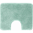 Tapis de salle de bain lex vert contour wc 50 x 60 cm