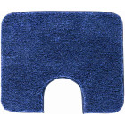 Tapis de salle de bain lex bleu contour wc 50 x 60 cm