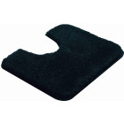 Tapis de salle de bain lex noir contour wc 50 x 60 cm